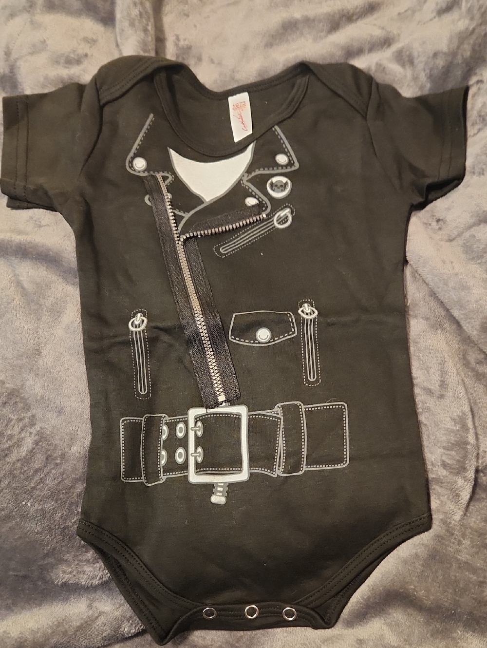 🔥Black Graphic Motorcycle Jacket Baby Bodysuit